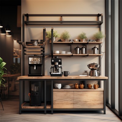 kahve barı için büfe dolabı